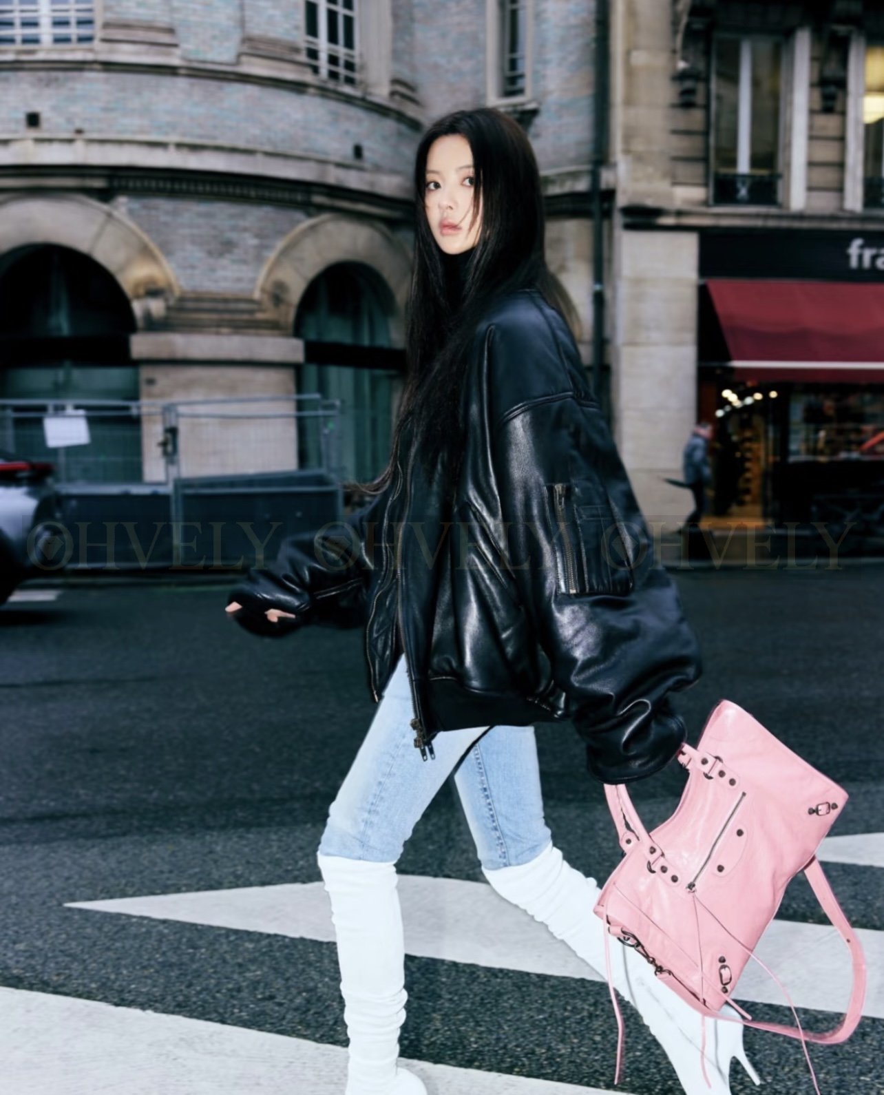 Balenciaga Le city 미디엄백(페탈핑크)블랙버클